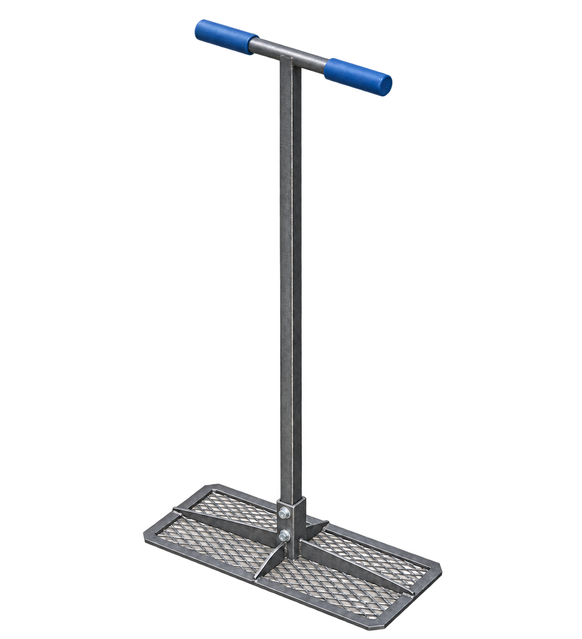 20 × 8 inch concrete mesh tamper with removable T-handle