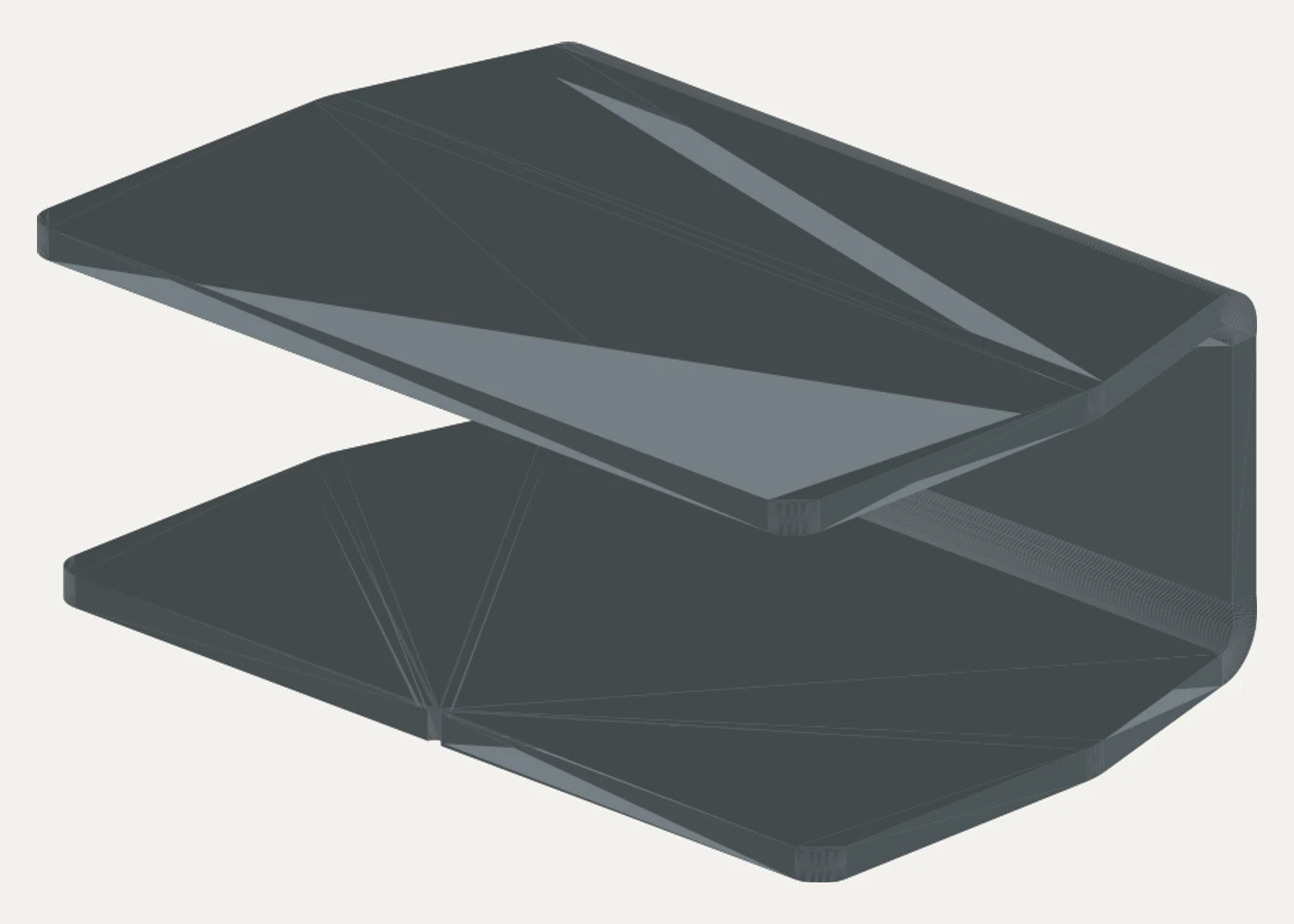 Production CAD view of the straight-form connector pocket